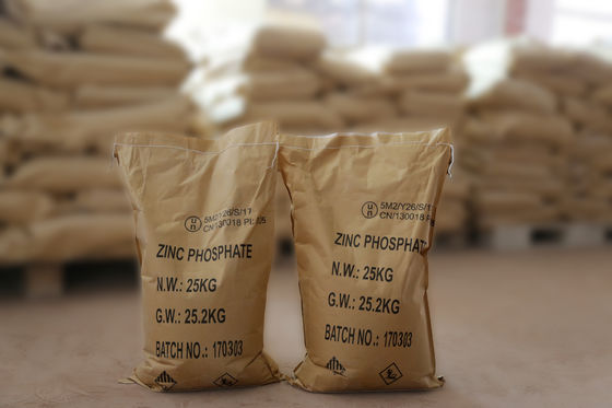 Pigment phosphate de zinc pour revêtements anticorrosion PH 5,5-7 Absorption d'huile 30 plusmn 5 ml/100g
